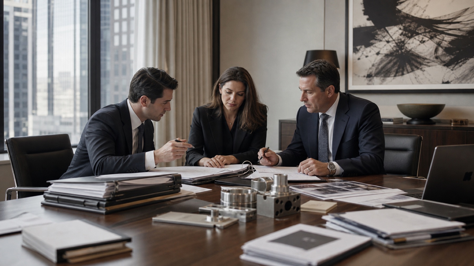 Advisers and investment professionals coordinating a middle-market transaction